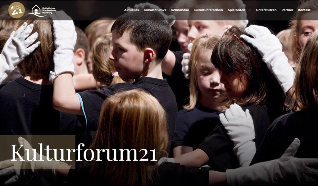 Kulturforum21 - Webdesign by another one Hamburg